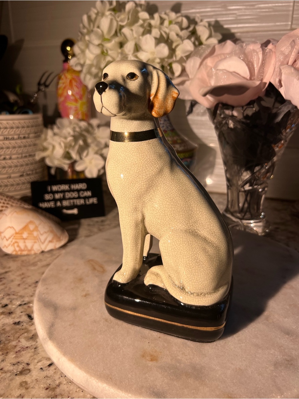 Ceramic Labrador Dog Figurine - Statue 8 inches in height Flawless